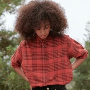 THE GREAT. The Cedar Shirt. Barn Red Plaid. Size 1. ❤️